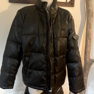 Levi’s leather puffy jacket